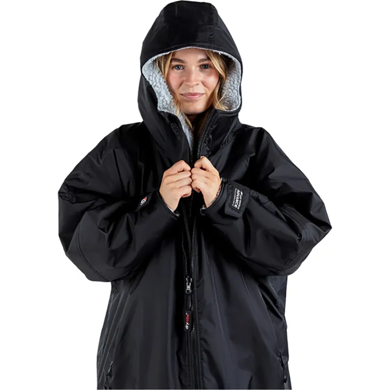 Dryrobe Adult Advance Long Sleeve Change Robe V3 S Black/Grey-2